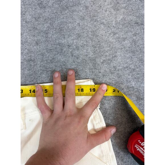 VINTAGE Indurall Paints Shorts Mens Size 40 Cream Cargo Workwear Utility NWT - Picture 3 of 5